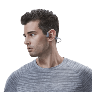 SHOKZ Casque Bluetooth Openrun Gris à conduction osseuse avec micro