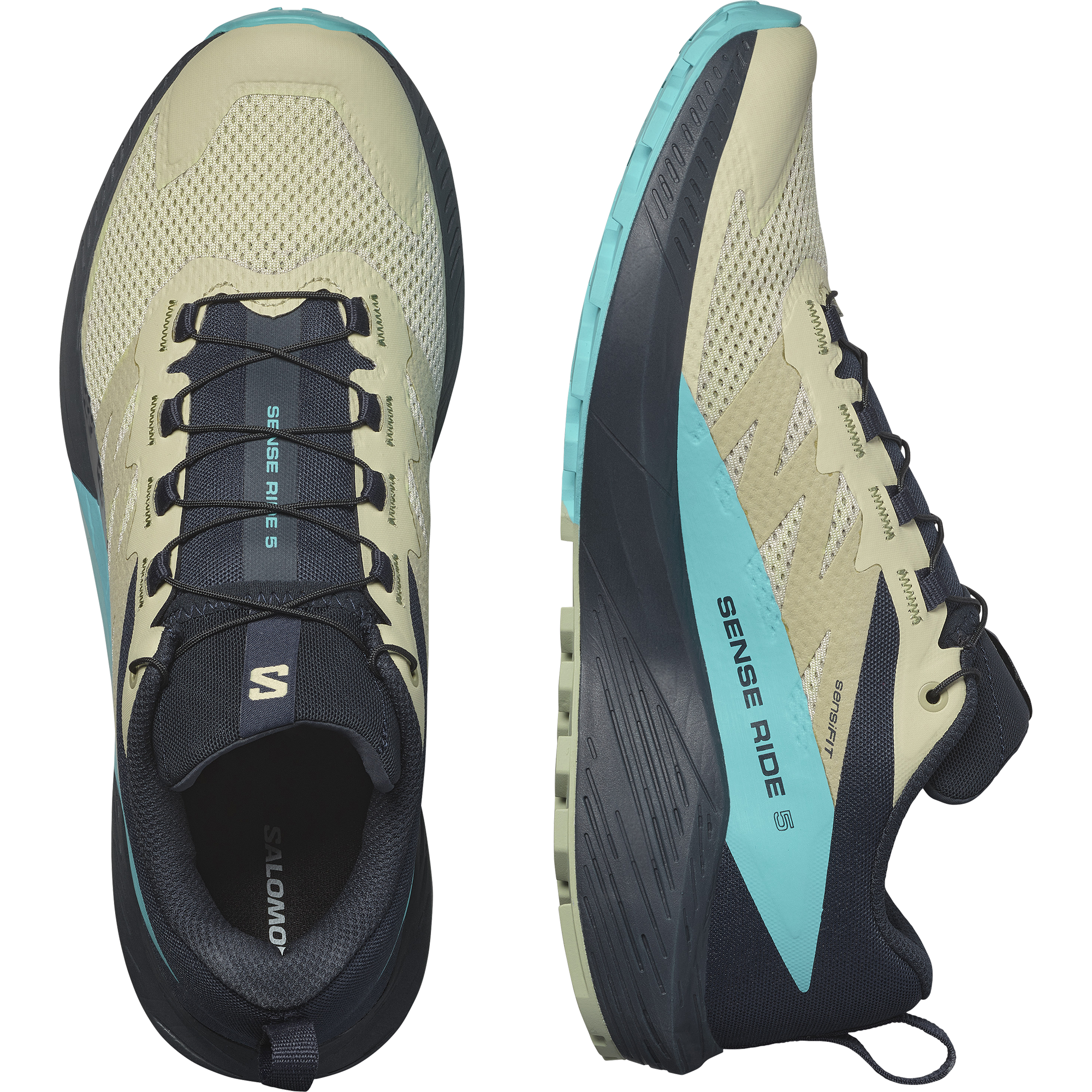 L47458500_10_GHO_SENSE RIDE 5_Alfalfa_Carbon_Peacock Blue Salomon Sense Ride 5 Meudon Running Company