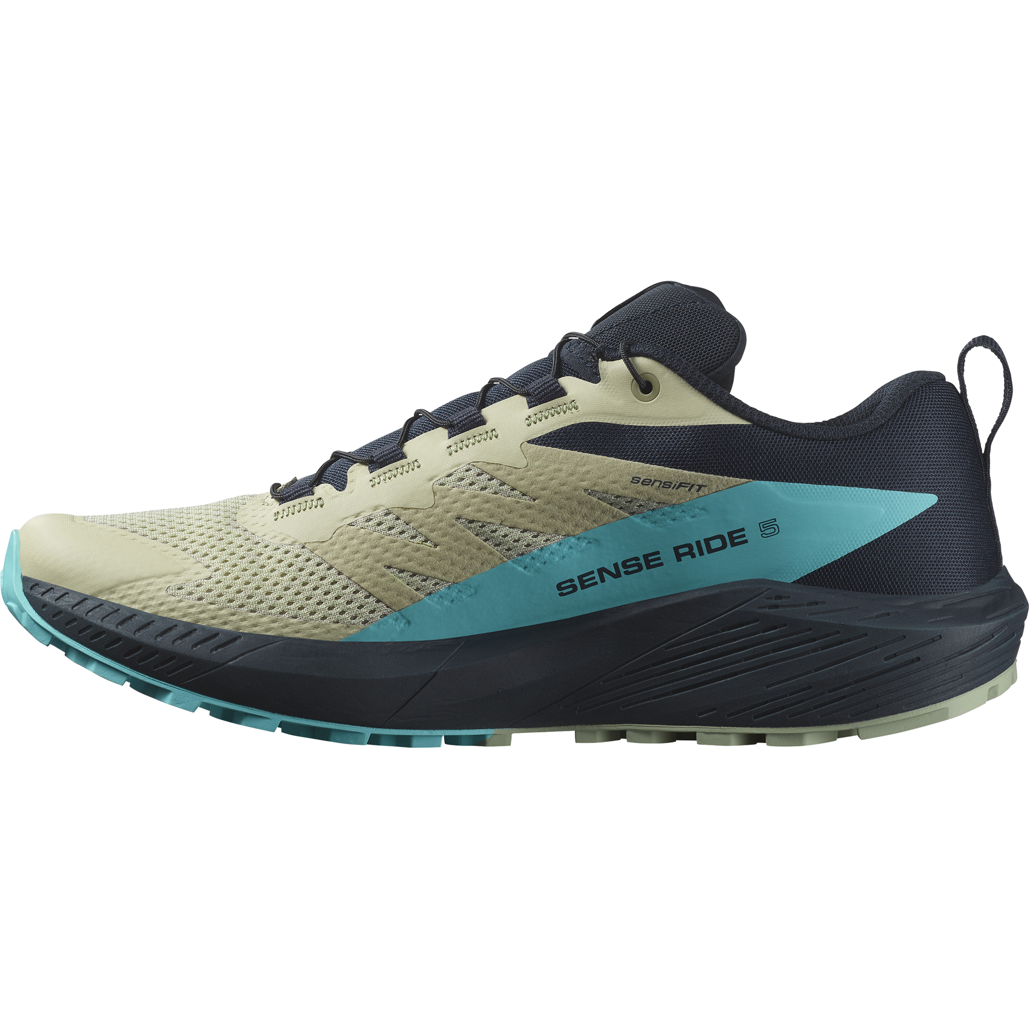 L47458500_8_GHO_SENSE RIDE 5_Alfalfa_Carbon_Peacock Blue Salomon Sense Ride 5 Meudon Running Company