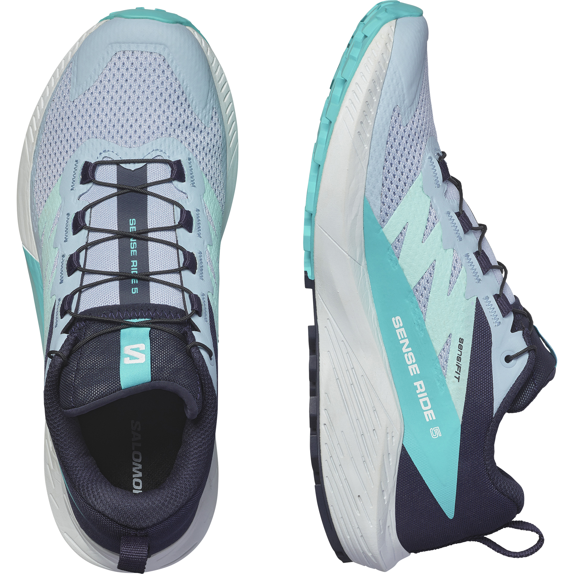L47458900_10_GHO_SENSE RIDE 5 W_Cashmere Blue_Carbon_Peacock Blue Salomon Sense Ride 5 Meudon Running Company