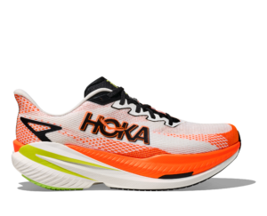 HOKA MACH X3 White / Neon Tangerine