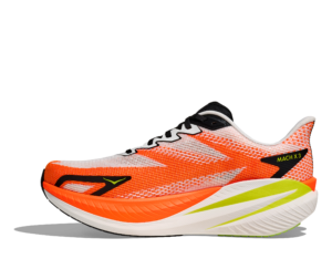 HOKA MACH X3 White / Neon Tangerine