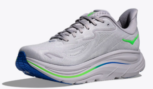 HOKA CLIFTON 10 Ash Grey / Neon Green